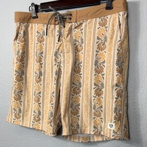 Katin Men's Hybrid Striped Floral Trunk Board Shorts